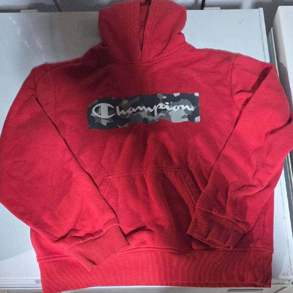 Champion Red Hoodie Boys